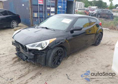 2013 Hyundai Veloster Base W/Black из США, поврежденный, VIN KMHTC6AD3DU084995